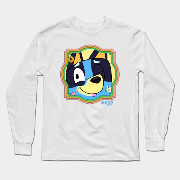 funny bluey Long Sleeve T-Shirt by derrickcrack